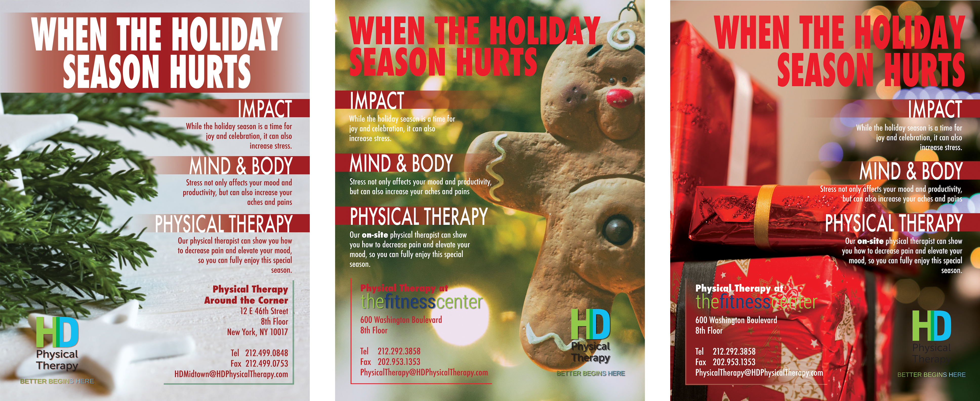 Holiday Themed Fliers Promoting Wellness